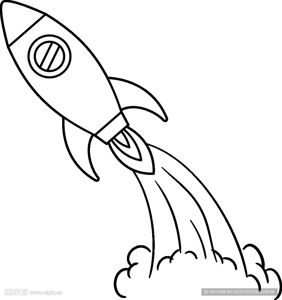 火箭升空简笔画