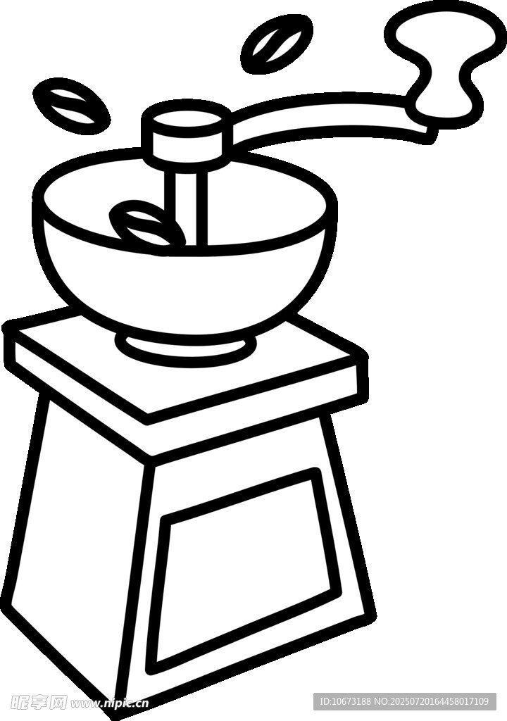手动研磨器插画