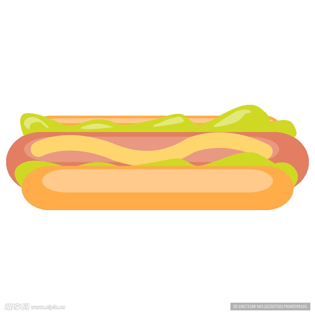 美味热狗插画