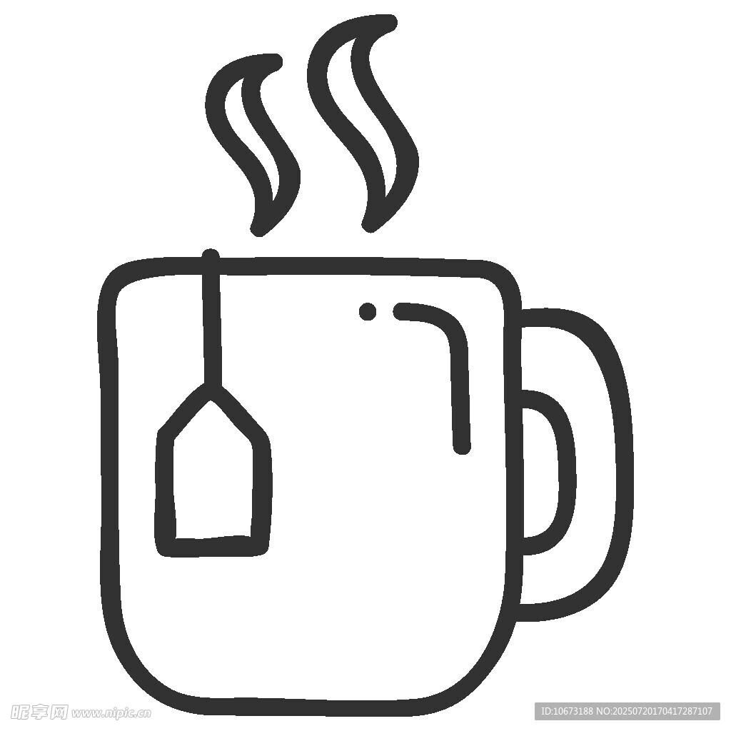 简约线条茶杯图标