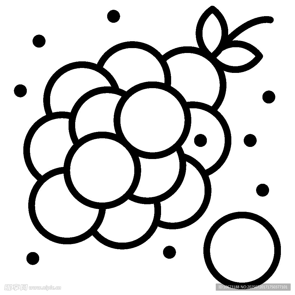 简约风格葡萄图案插画
