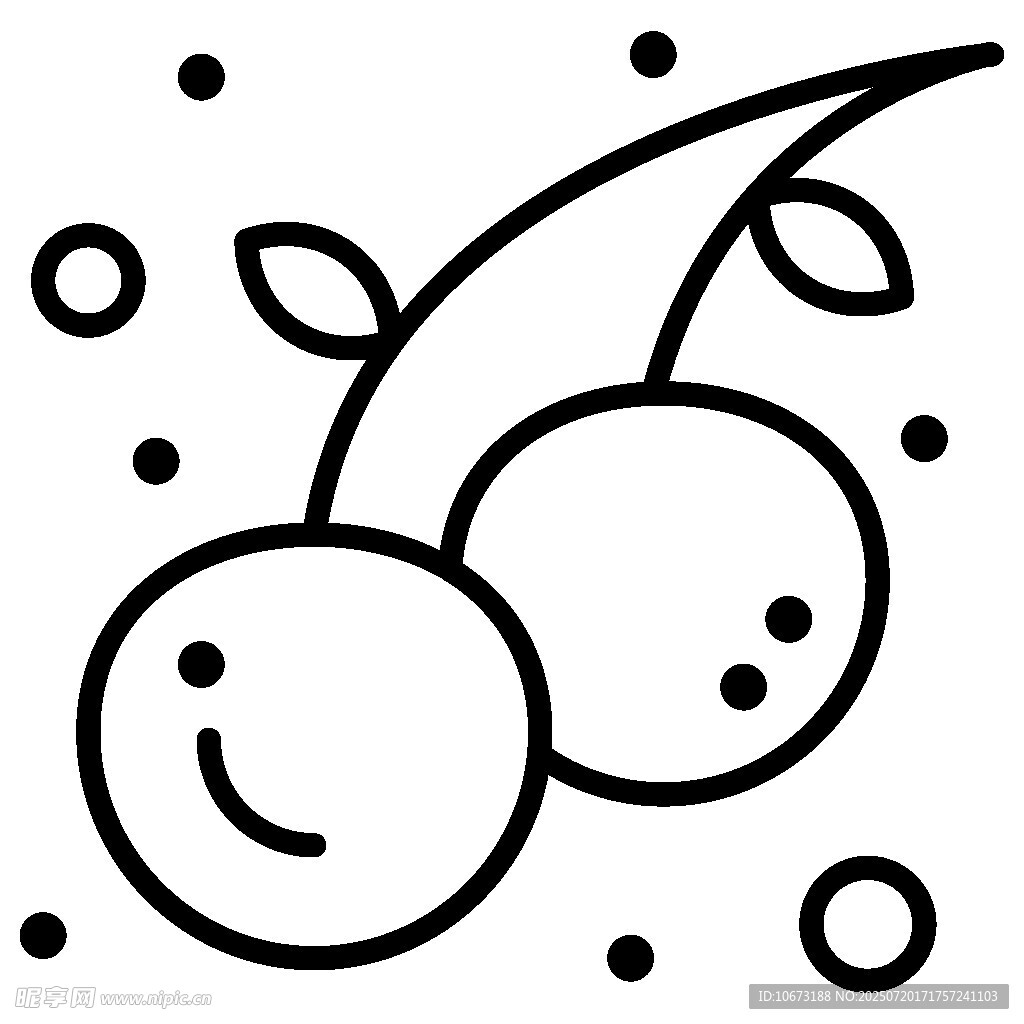 可爱樱桃简笔画
