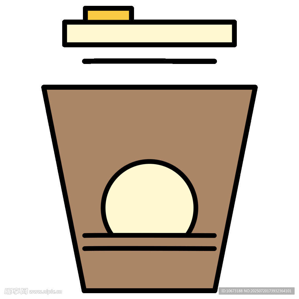 卡通风格咖啡杯插画