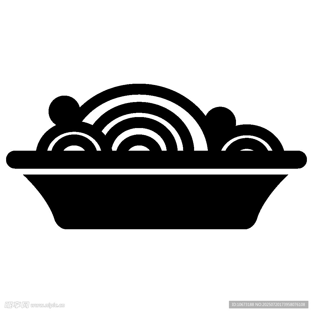 简约碗装食物图标