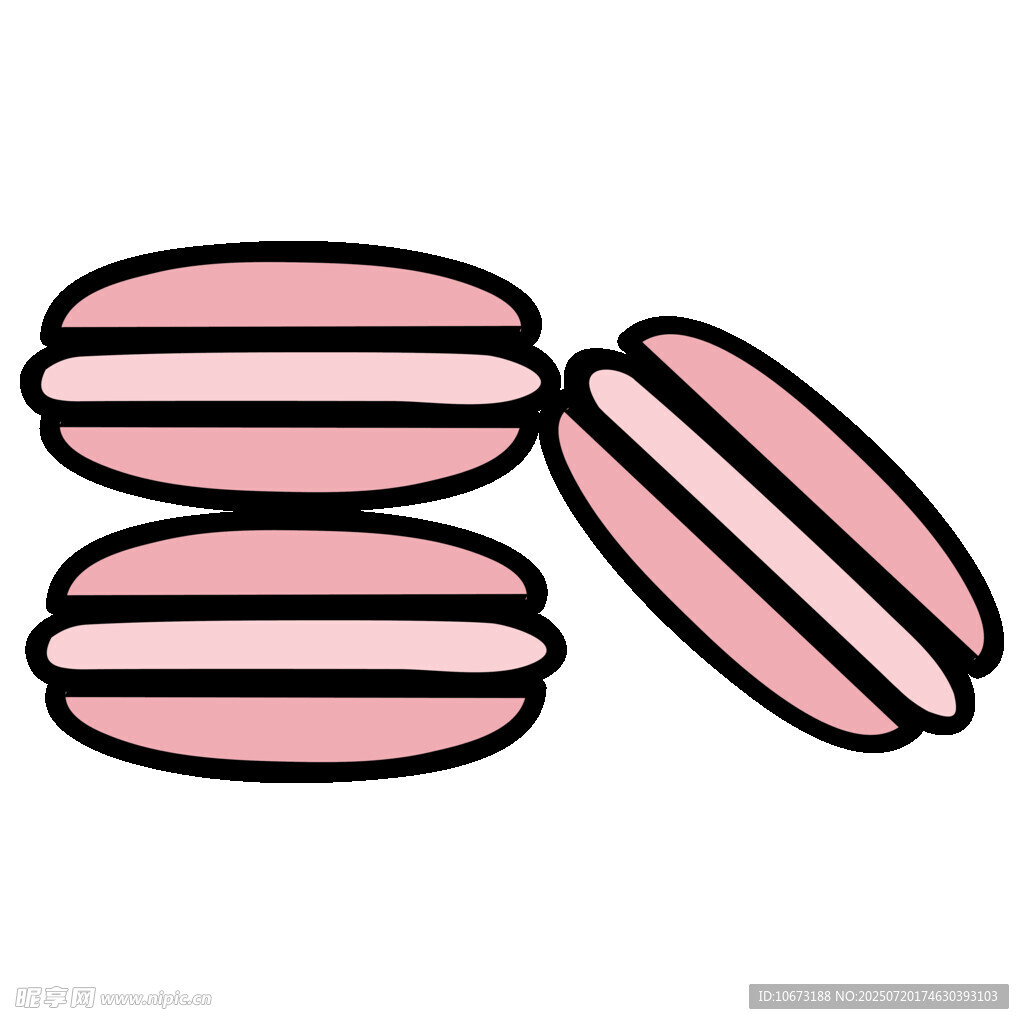 粉色马卡龙插画