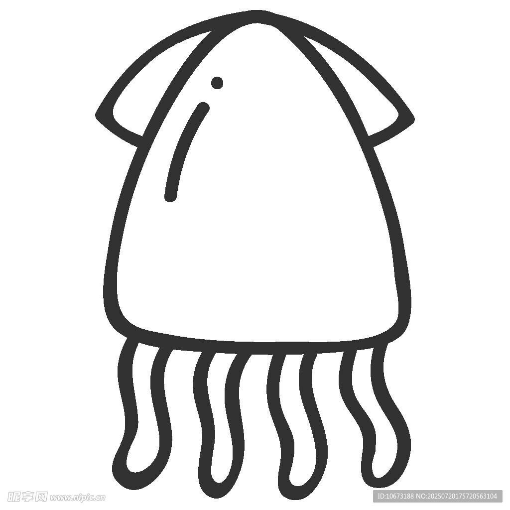 卡通简约水母形状T恤