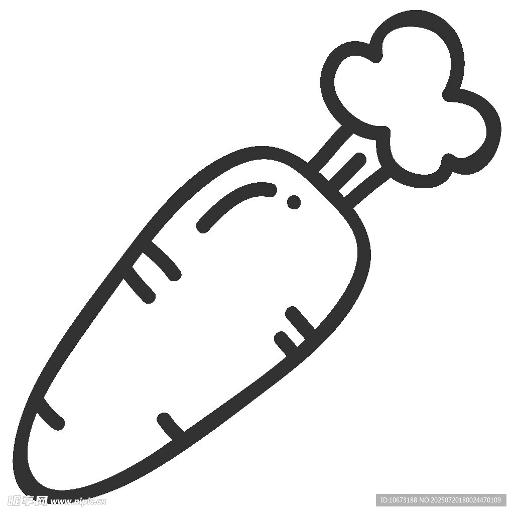 简约线条风胡萝卜图标