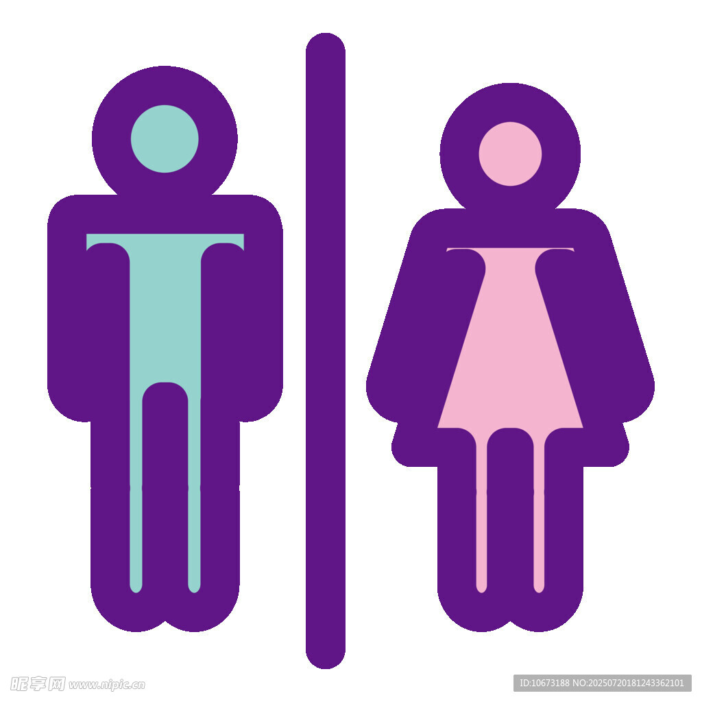 男女卫生间标识