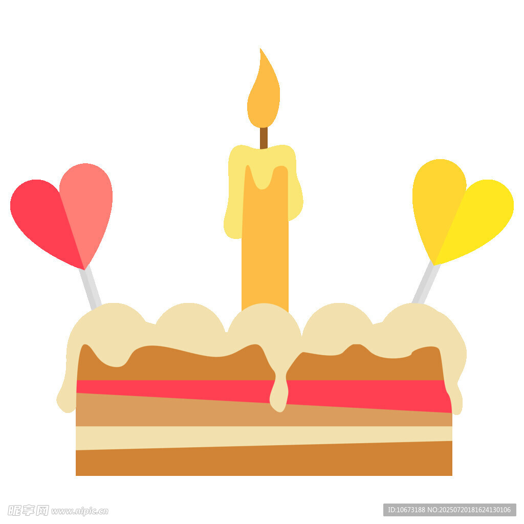 心形装饰生日蛋糕