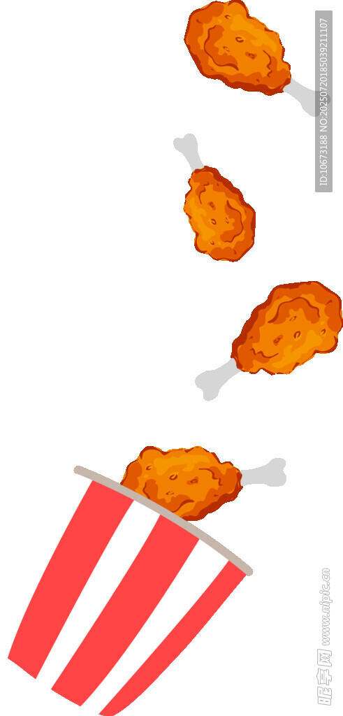 美味炸鸡从盒中飞出