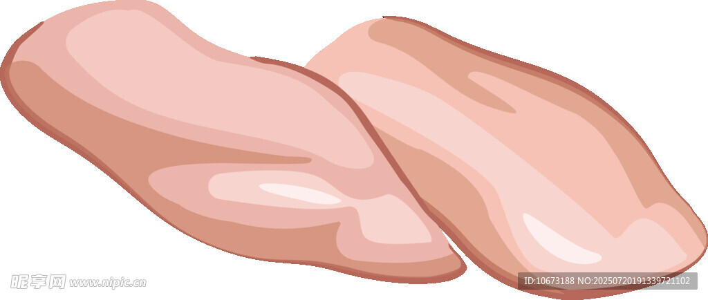 两块生鸡肉