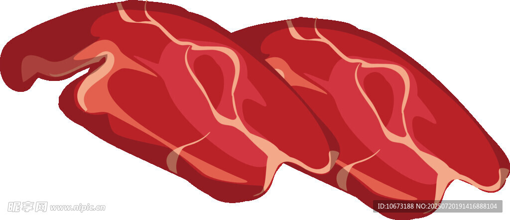 新鲜生牛肉肉片