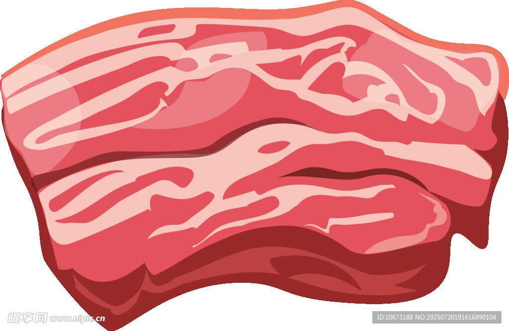卡通风格美味牛肉块