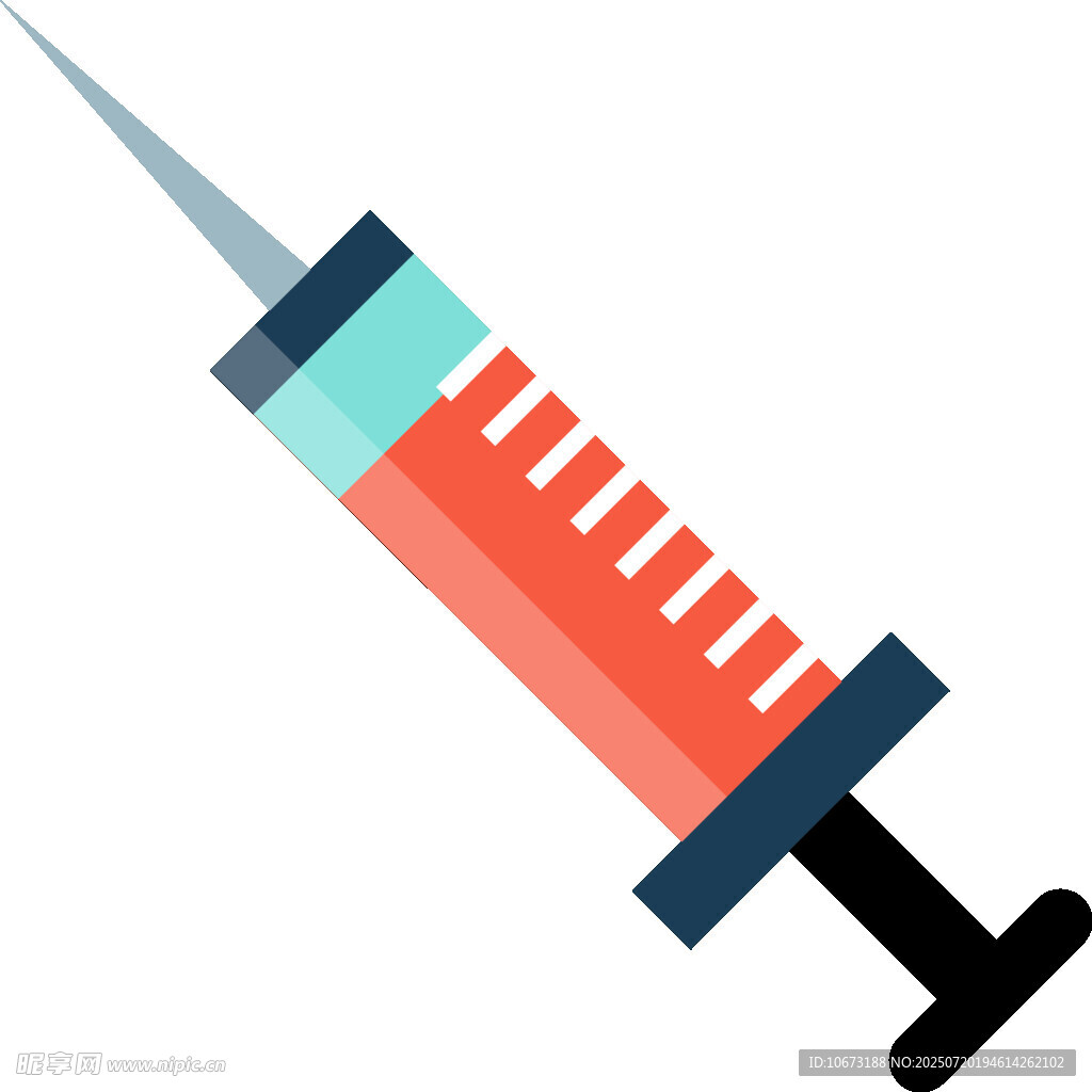 彩色注射器图标