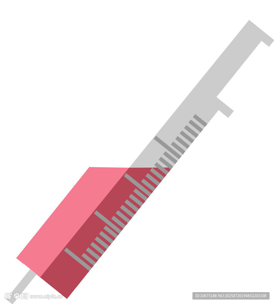 粉色医用注射器图标