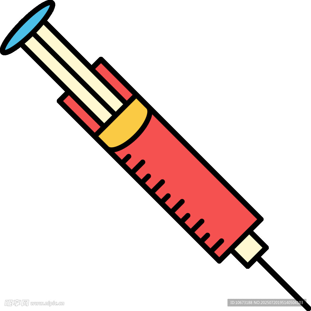 红色注射器图标