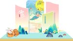 梦幻国风场景 萌宠相伴