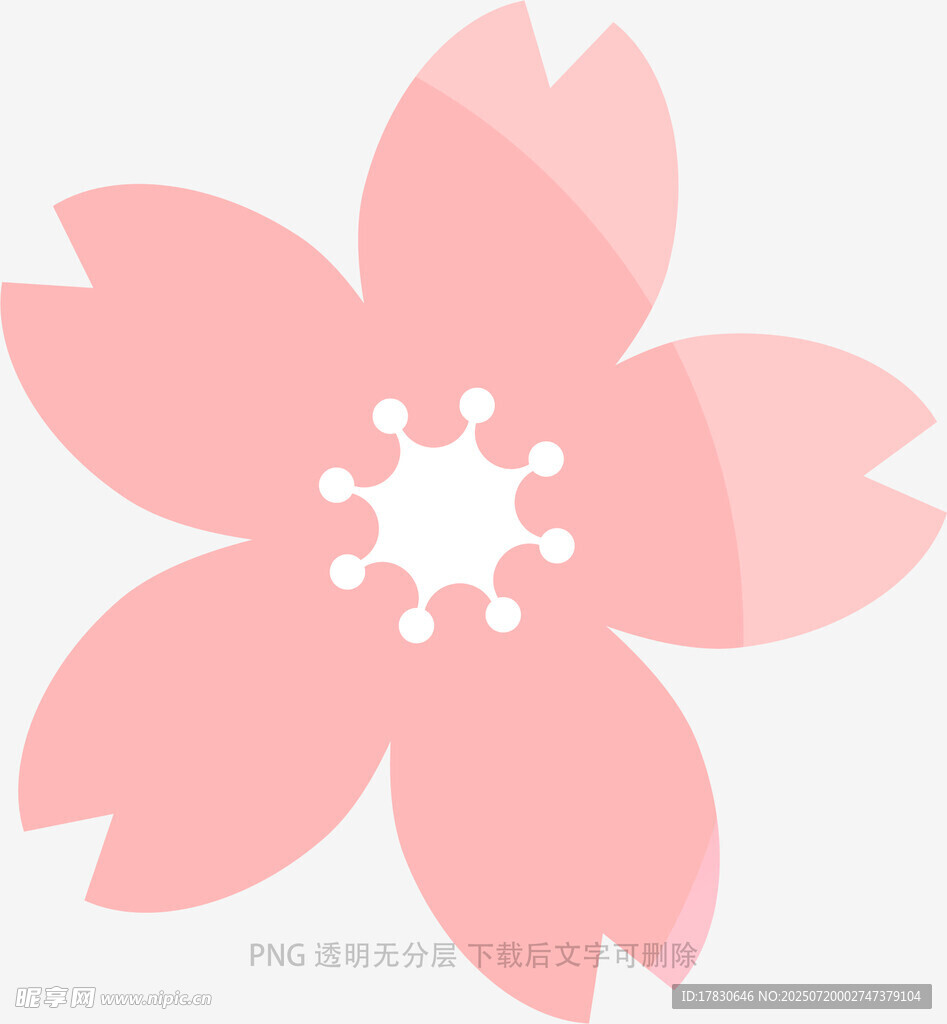 粉色简约花朵图案