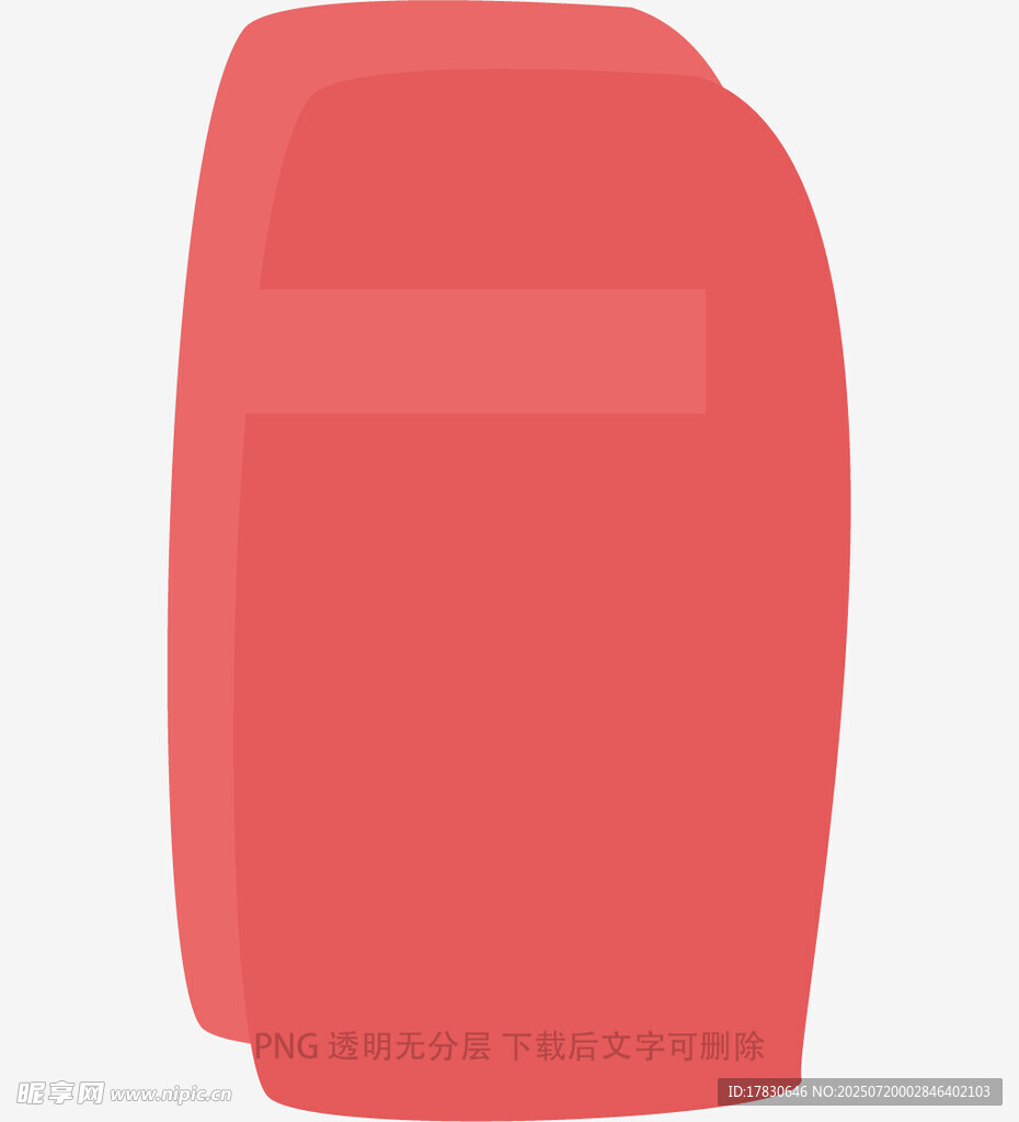 红色立体物件插画