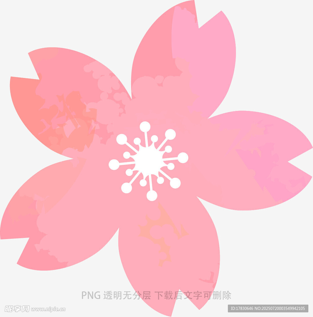 粉色唯美樱花图案