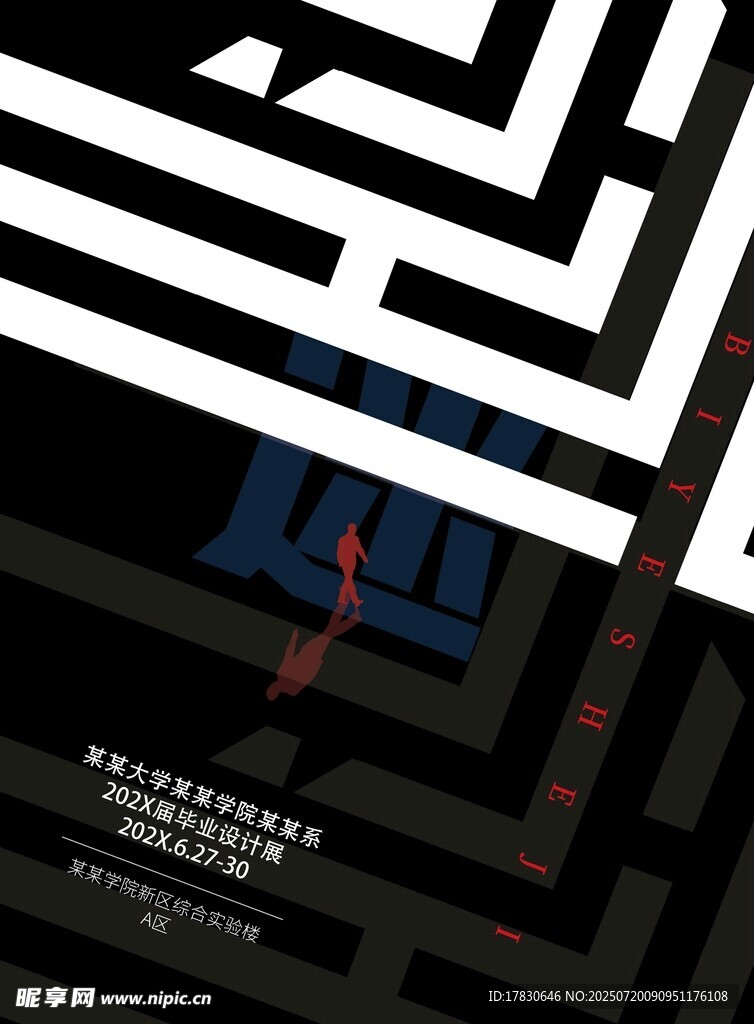 黑白迷宫中的神秘景象