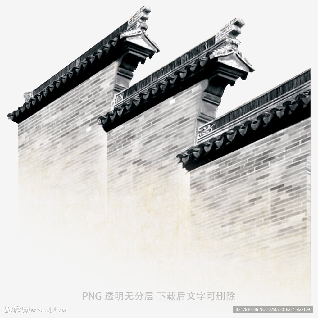 中式古建筑屋顶特写