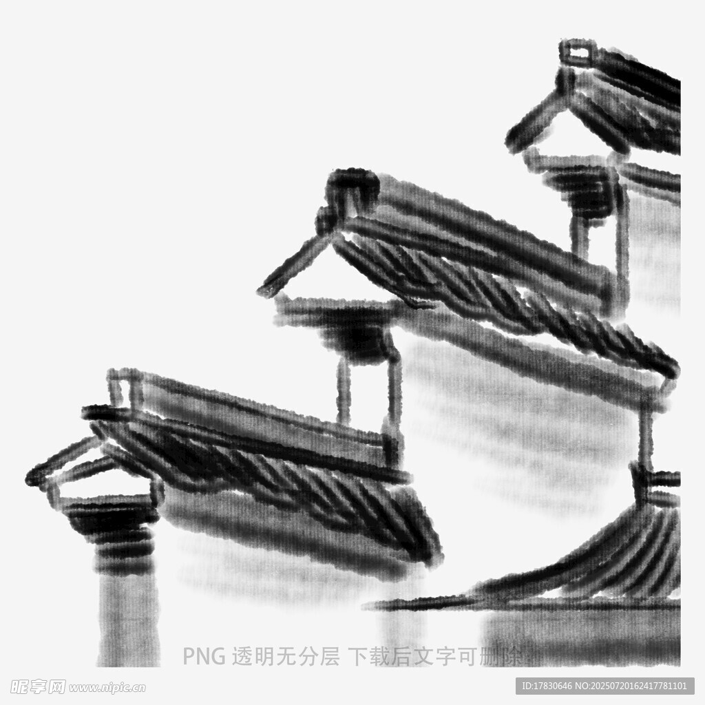 中式古建筑屋顶精美构件