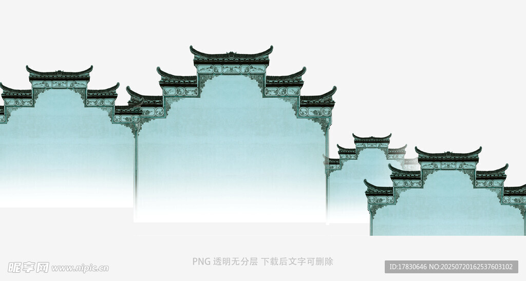 中式古建筑屋顶景观