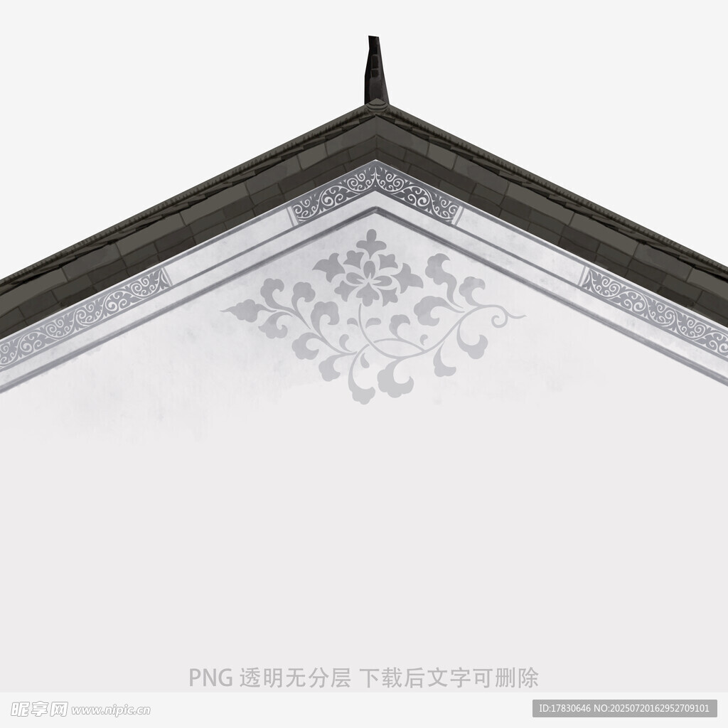 中式古典墙角装饰细节