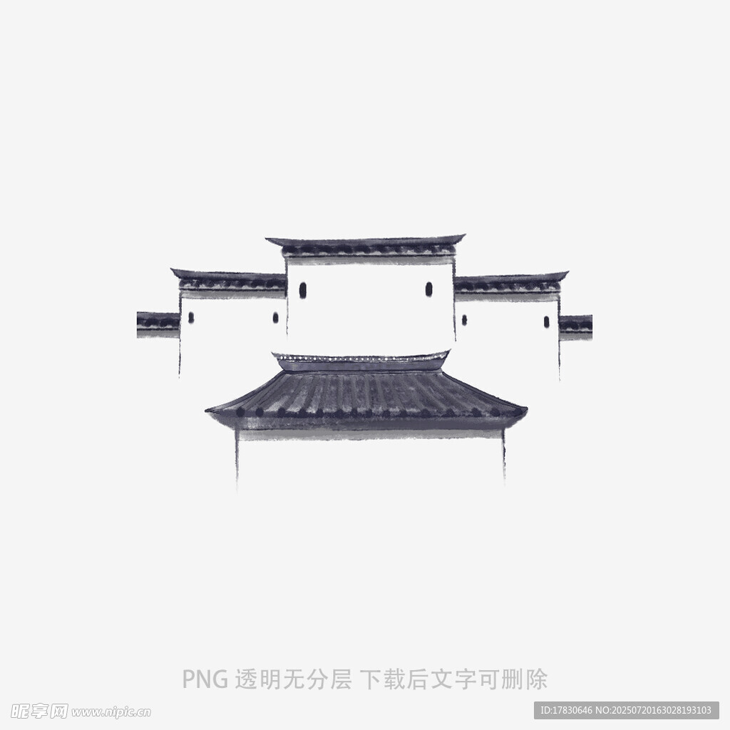 中式古建筑屋顶设计图