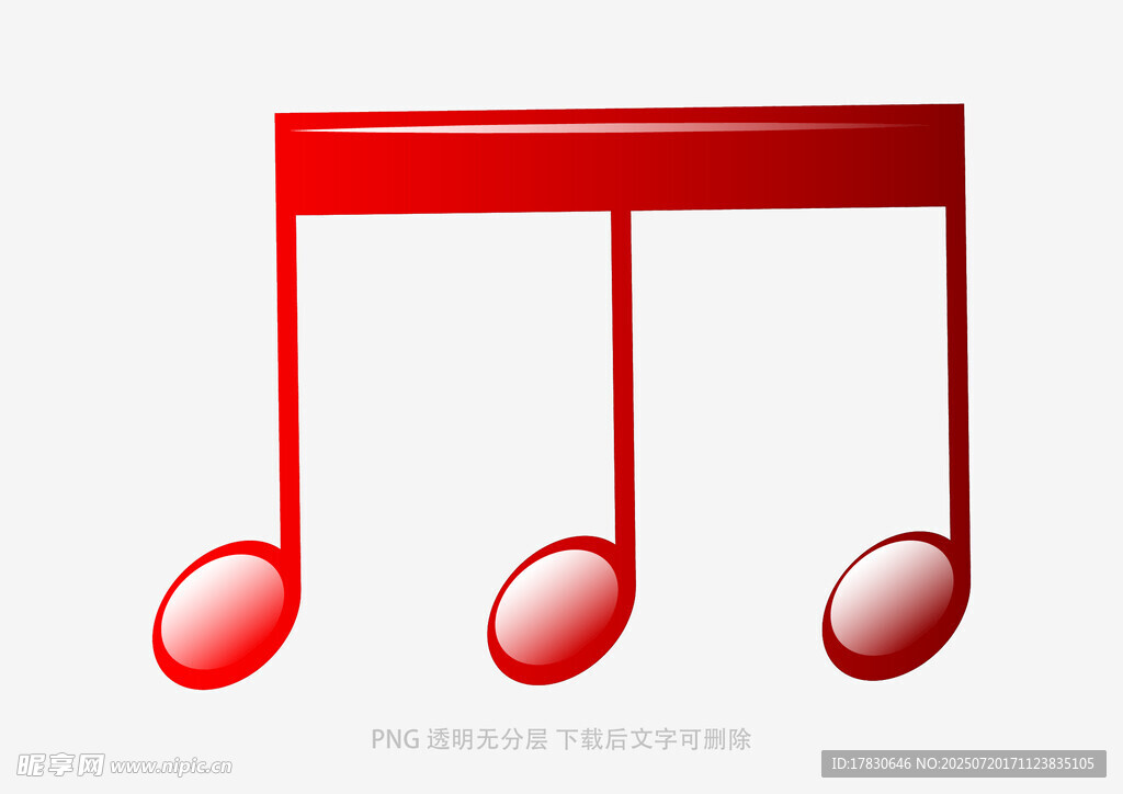 红色音乐符号图标