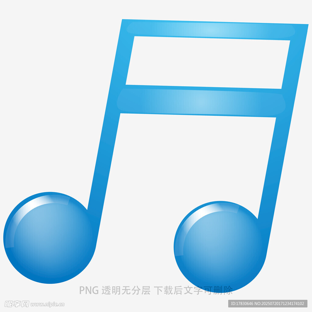 蓝色音乐符号图标