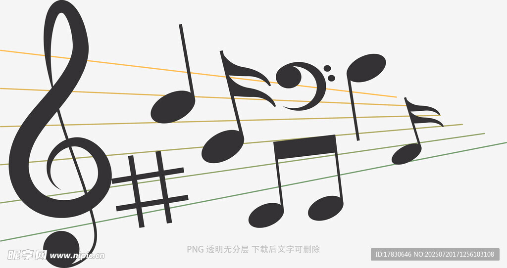 音乐符号的灵动排列