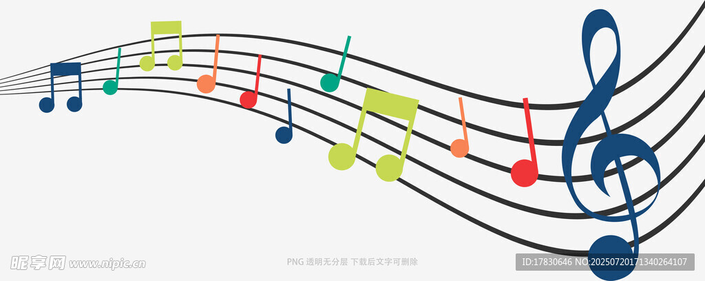 彩色音符装饰图案