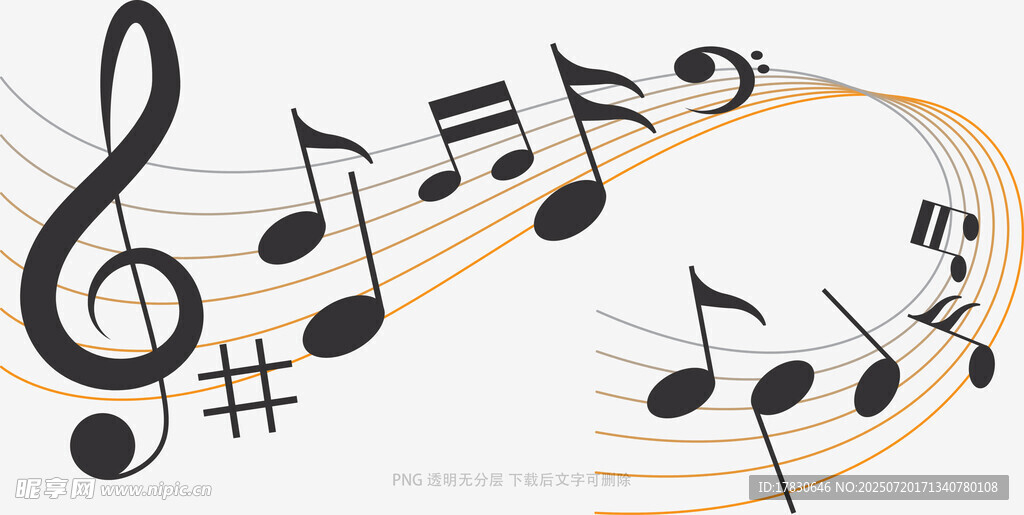 流动的音乐符号
