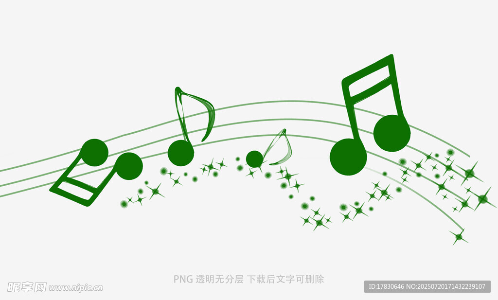 绿色音符装饰图案
