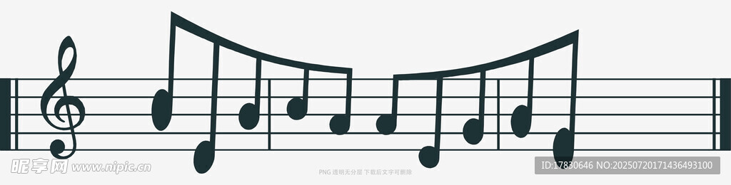 五线谱上的音乐符号