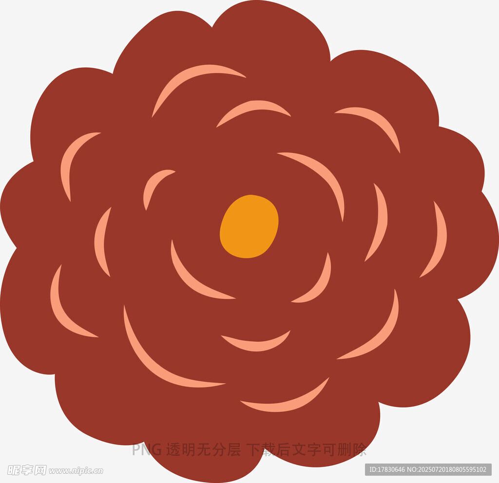 红色花朵图案