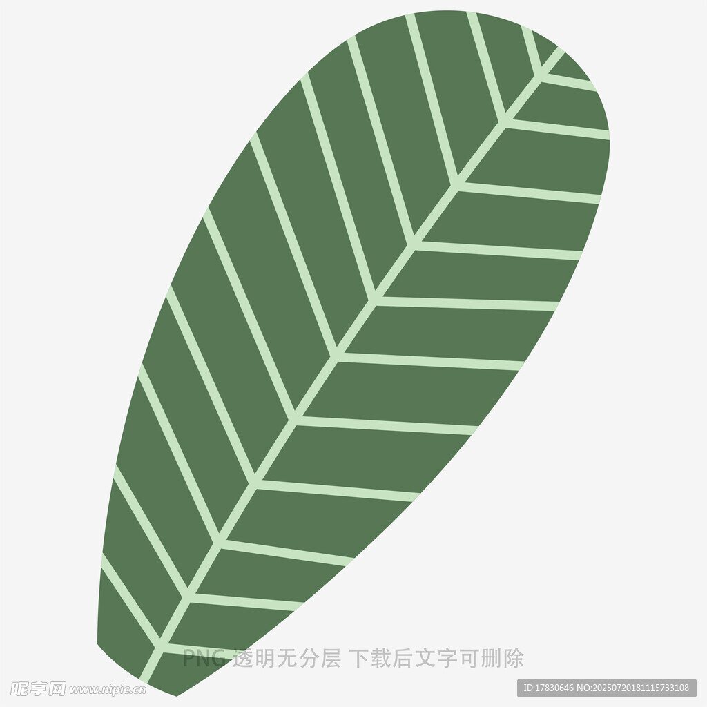 简约绿叶图案