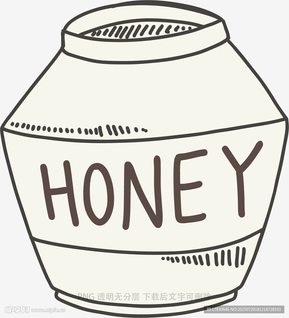 手绘蜂蜜罐