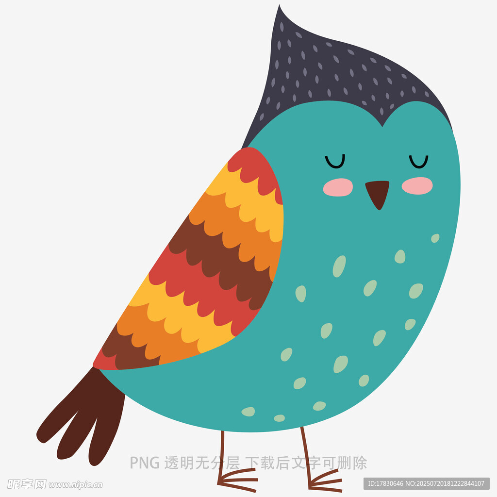 可爱卡通小鸟插画
