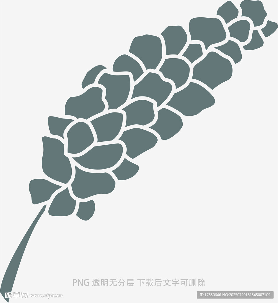 简约麦穗图案设计元素