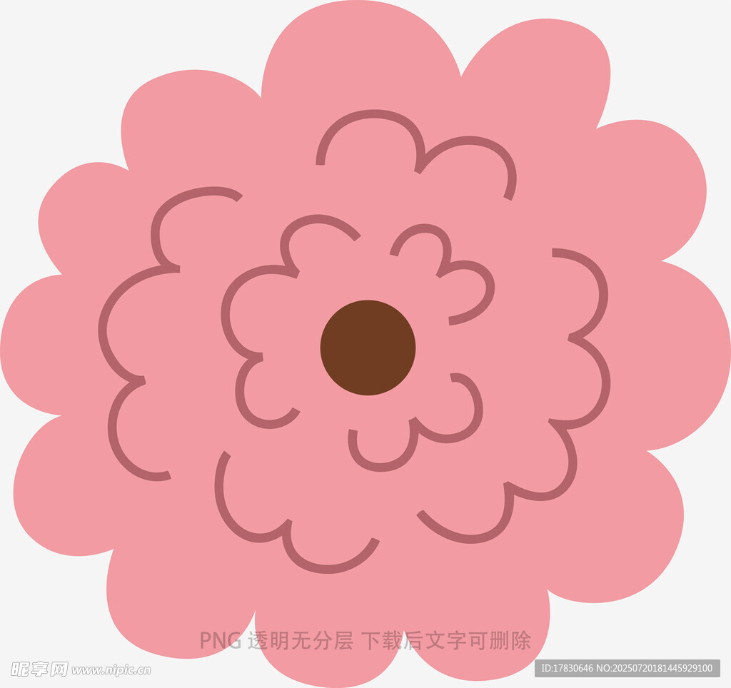 粉色简约花朵图案