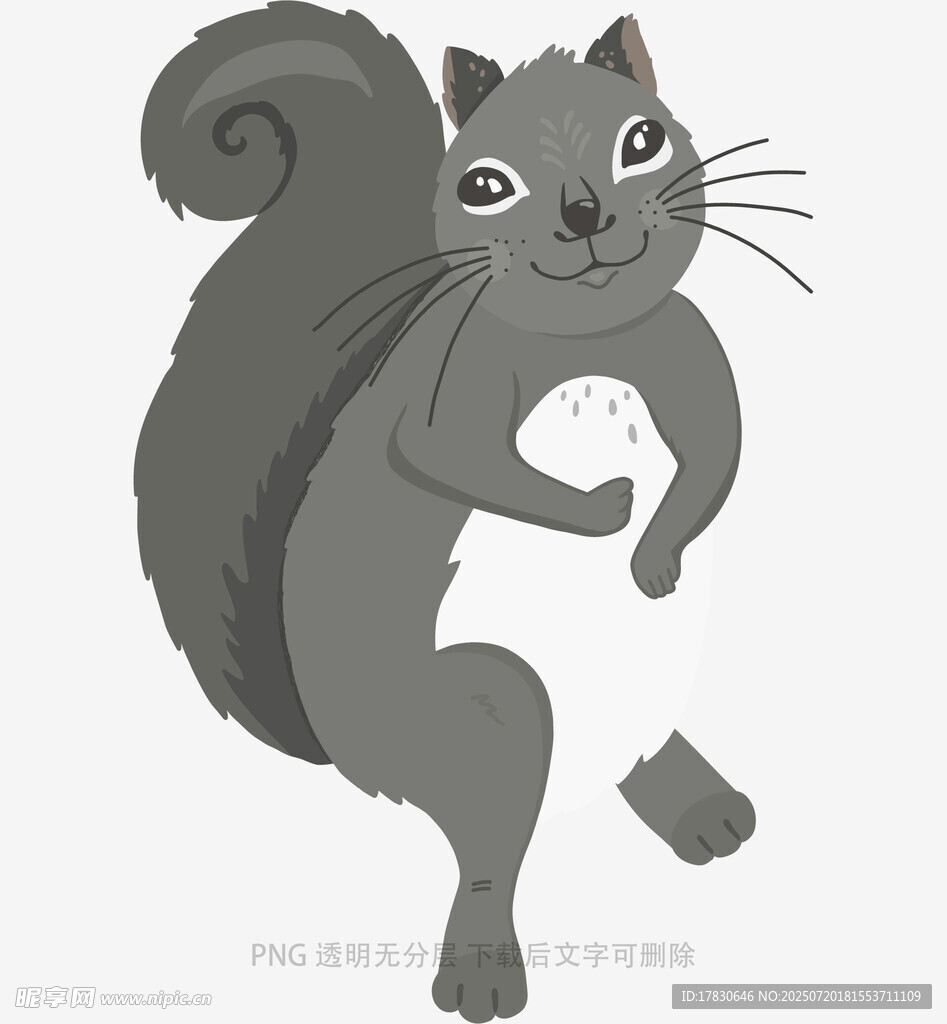 跳跃的松鼠卡通形象