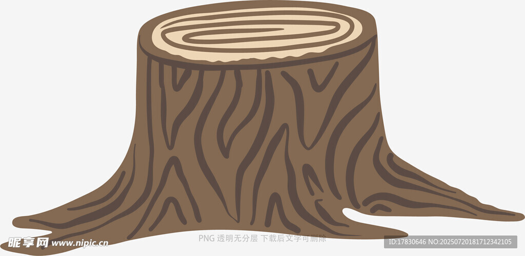 树桩插画