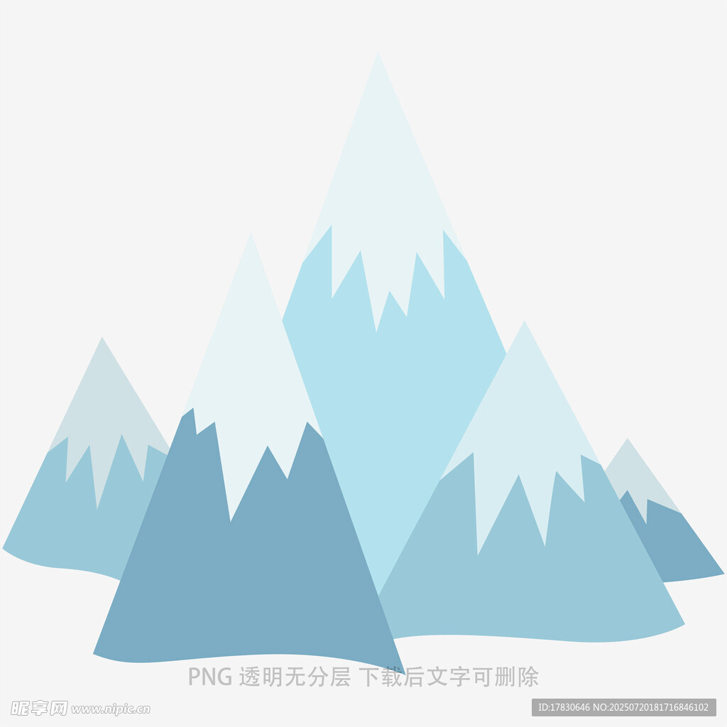 蓝色简约风格的山峰图案