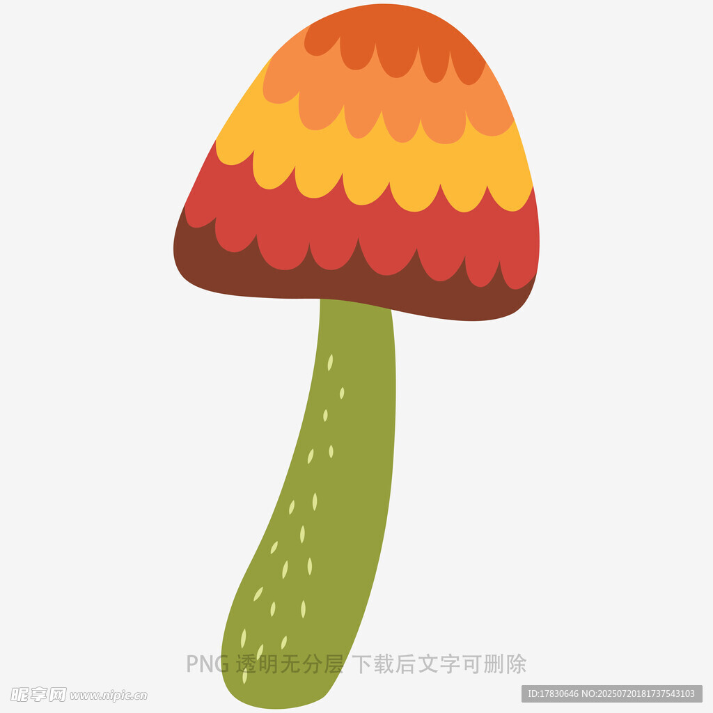 彩色蘑菇插画