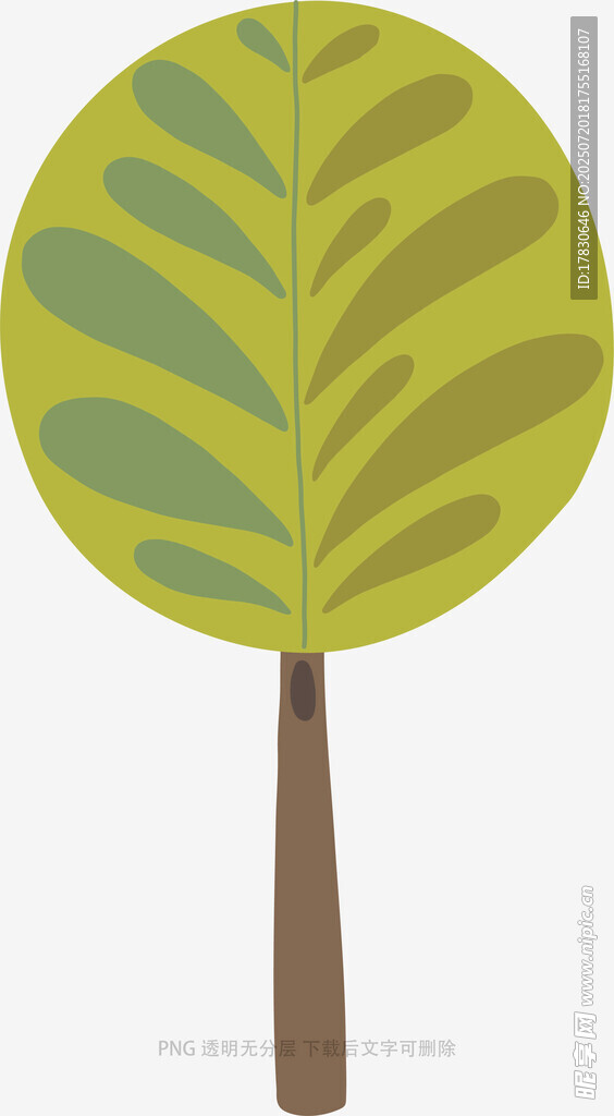 简约风格抽象树木插画