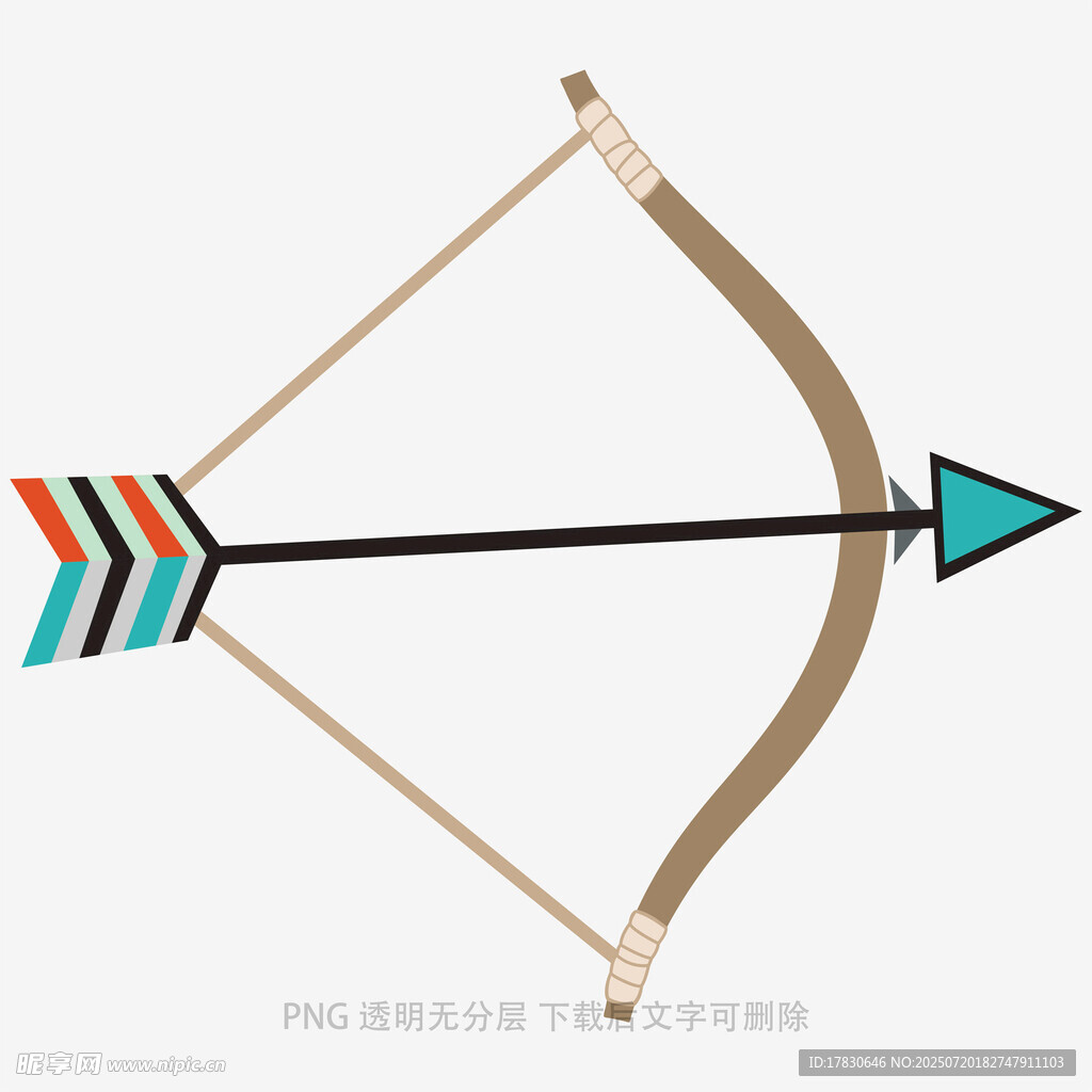 彩色弓箭图案设计