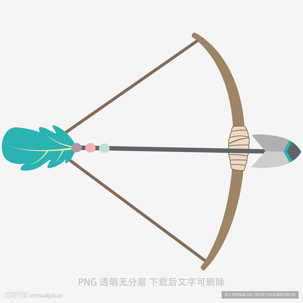 复古风格弓箭插画